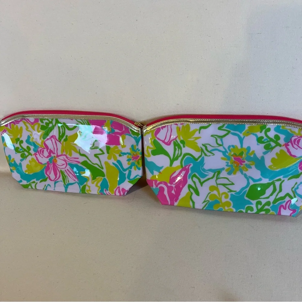 Lilly Pulitzer Vibrant Floral‎ Pouches- Set of 2